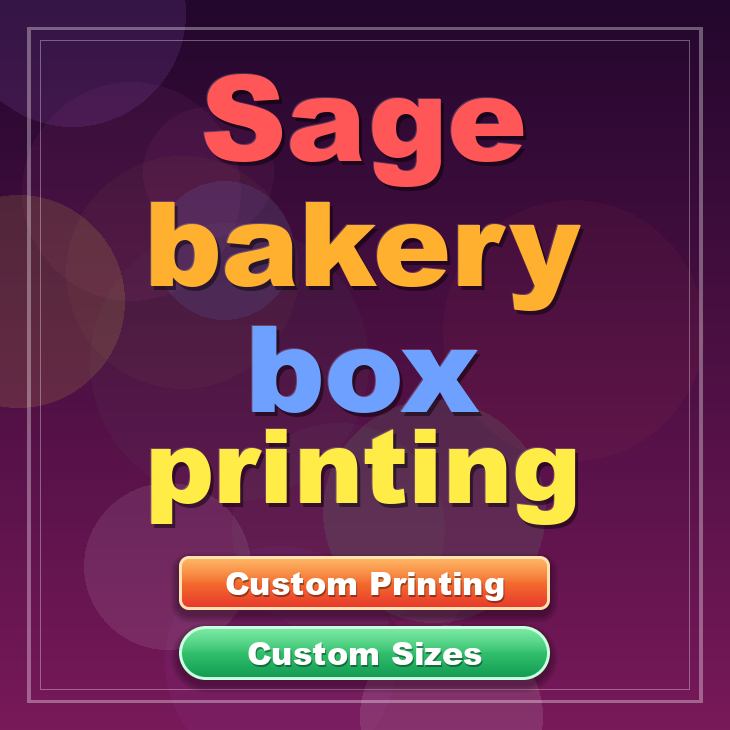Sage bakery box printing