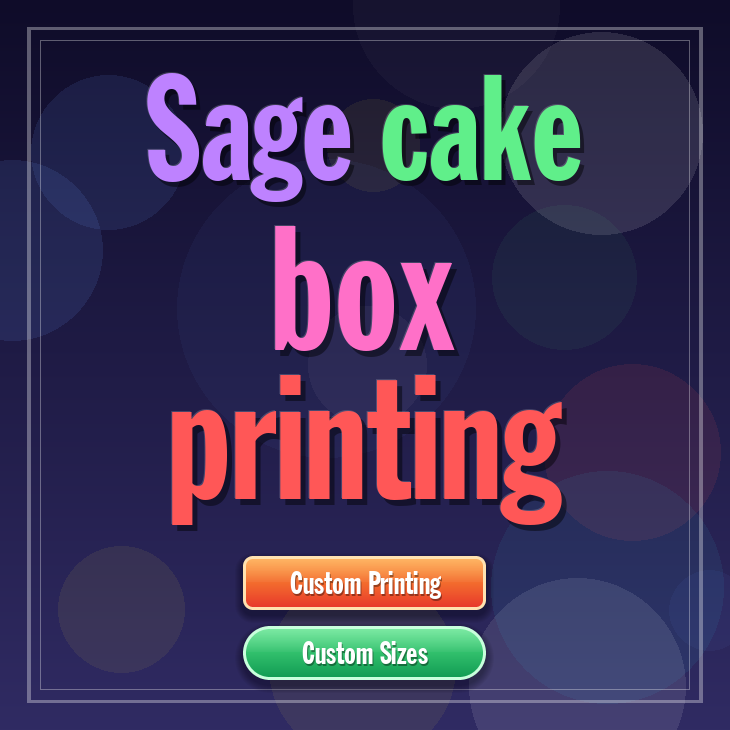 Sage cake box printing