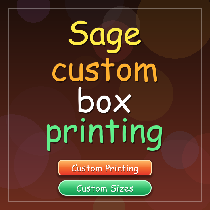 Sage custom box printing