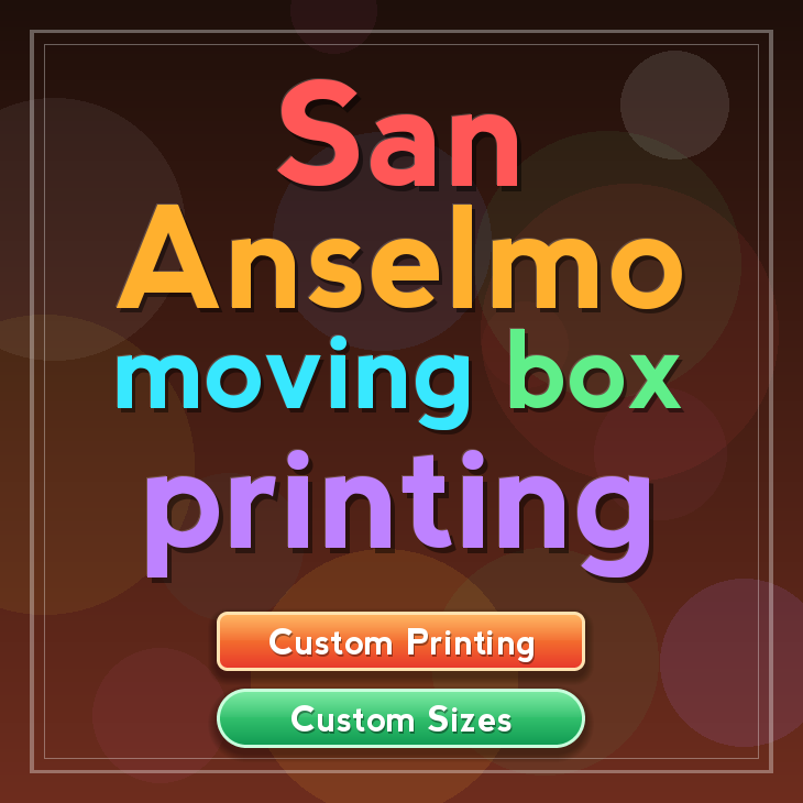 San Anselmo moving box printing