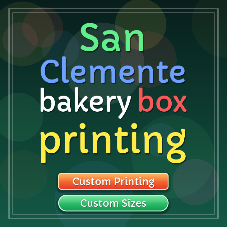 San Clemente bakery box printing
