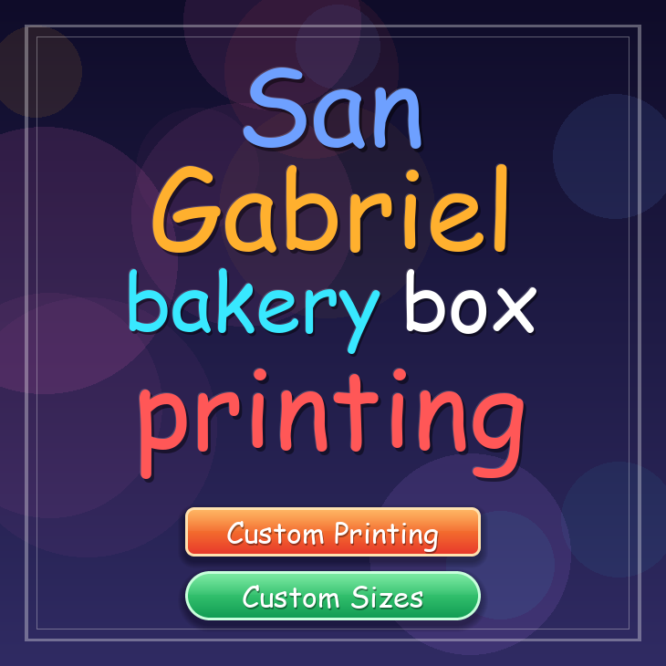 San Gabriel bakery box printing