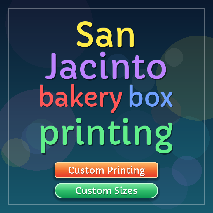 San Jacinto bakery box printing