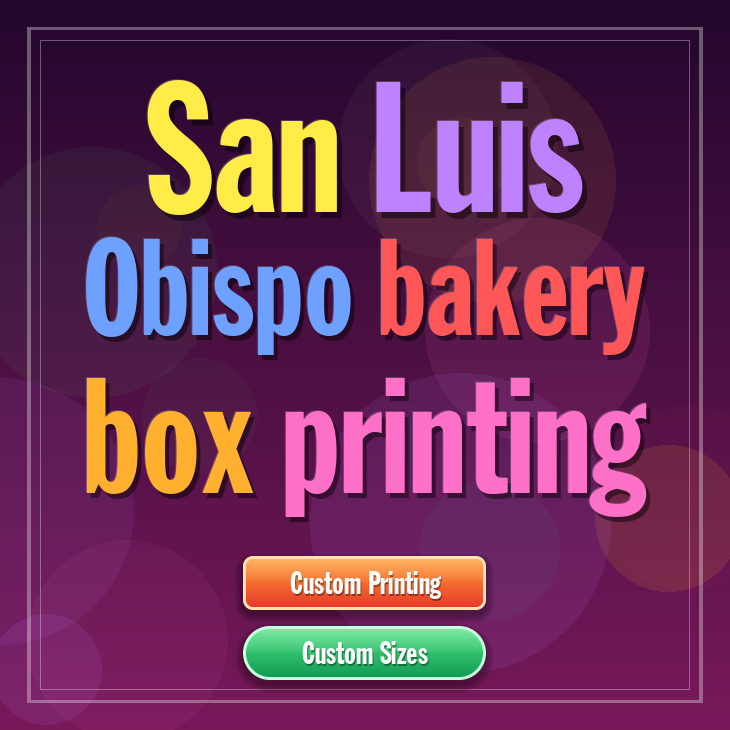 San Luis Obispo bakery box printing