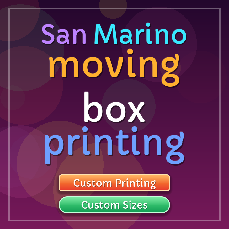 San Marino moving box printing
