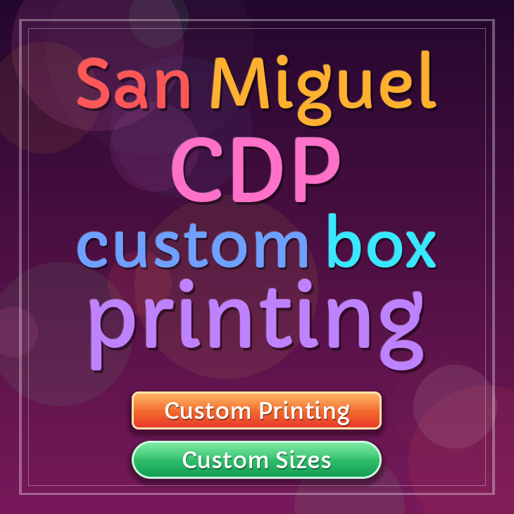 San Miguel CDP custom box printing