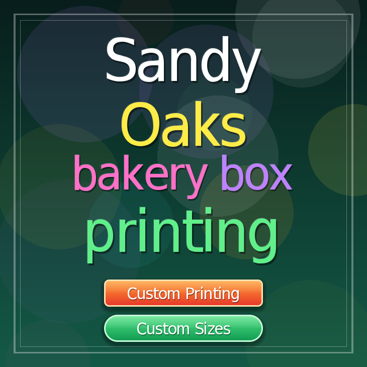 Sandy Oaks bakery box printing