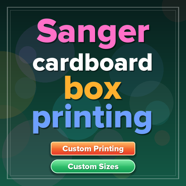 Sanger cardboard box printing