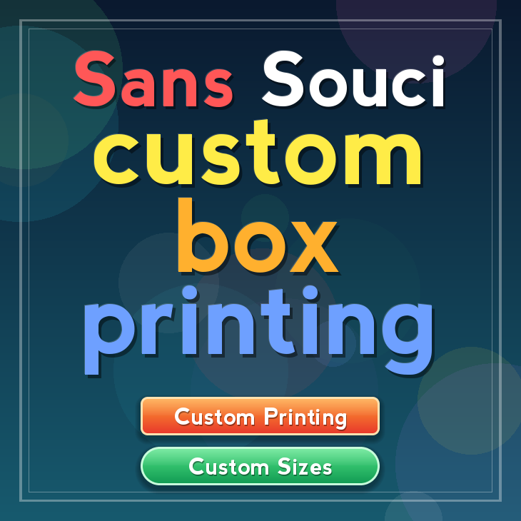 Sans Souci custom box printing