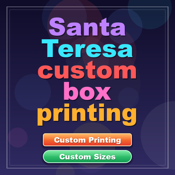Santa Teresa custom box printing