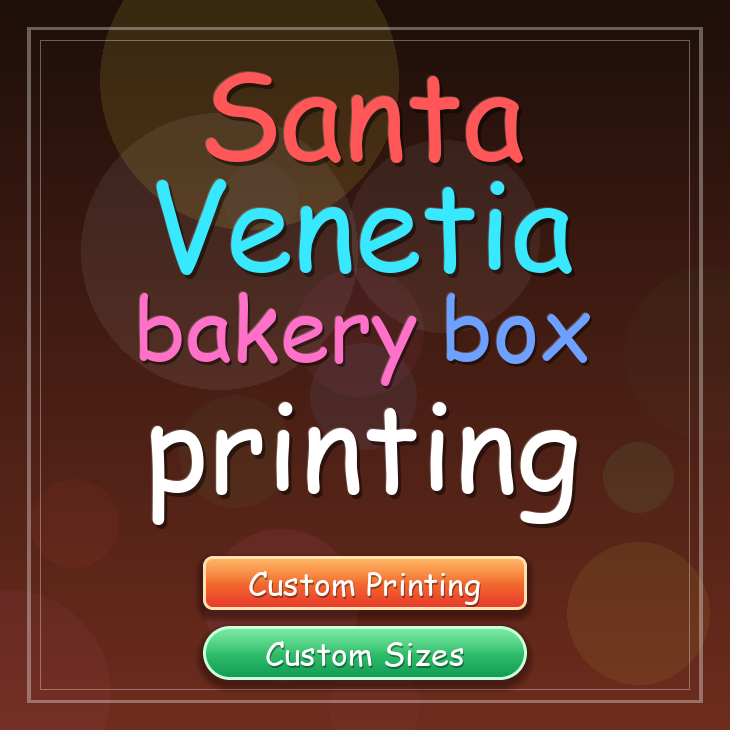 Santa Venetia bakery box printing