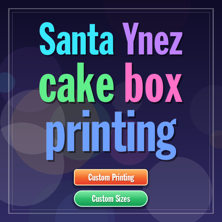 Santa Ynez cake box printing