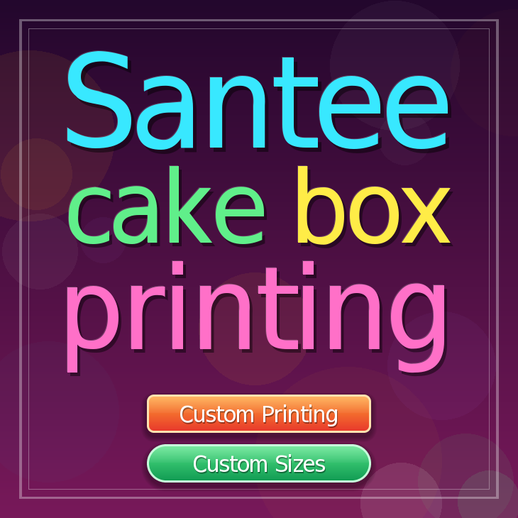 Santee cake box printing