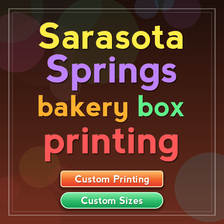 Sarasota Springs bakery box printing