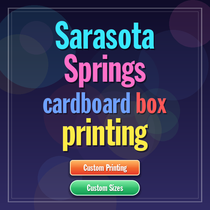 Sarasota Springs cardboard box printing