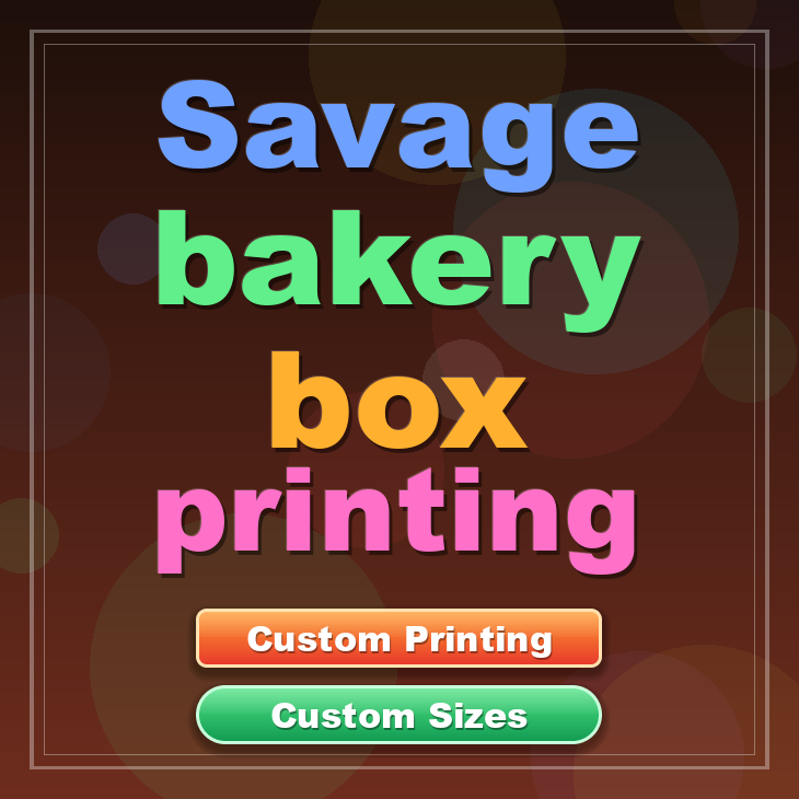 Savage bakery box printing