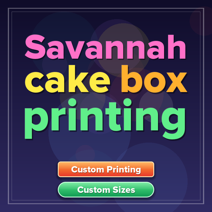 Savannah cake box printing