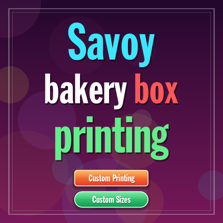 Savoy bakery box printing