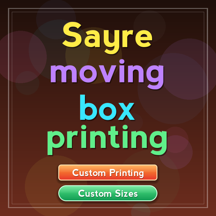 Sayre moving box printing