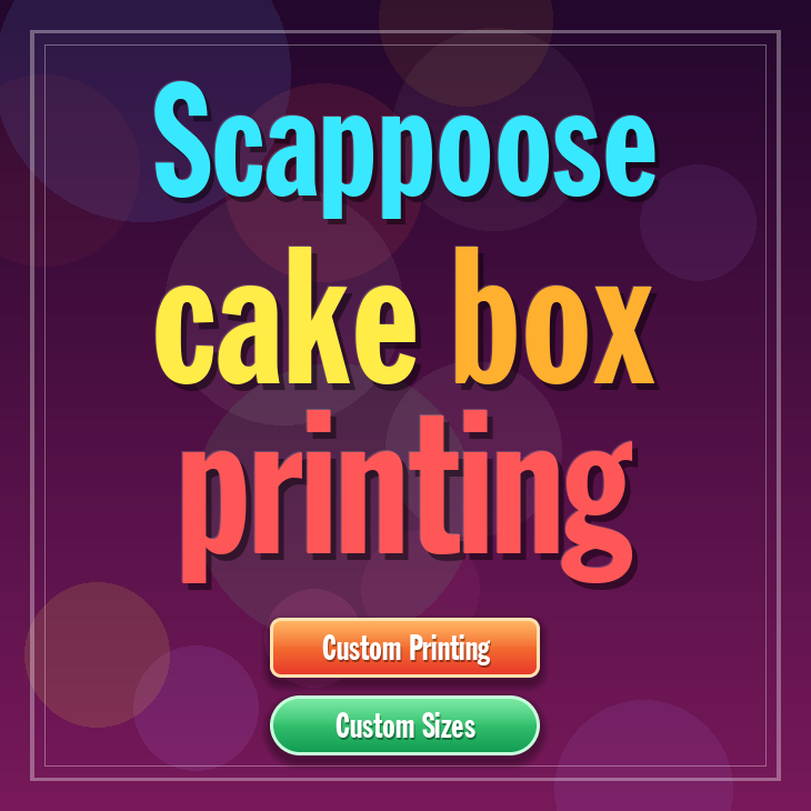Scappoose cake box printing