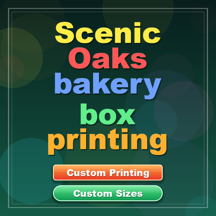 Scenic Oaks bakery box printing