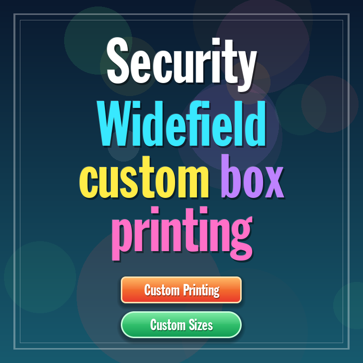 Security Widefield custom box printing