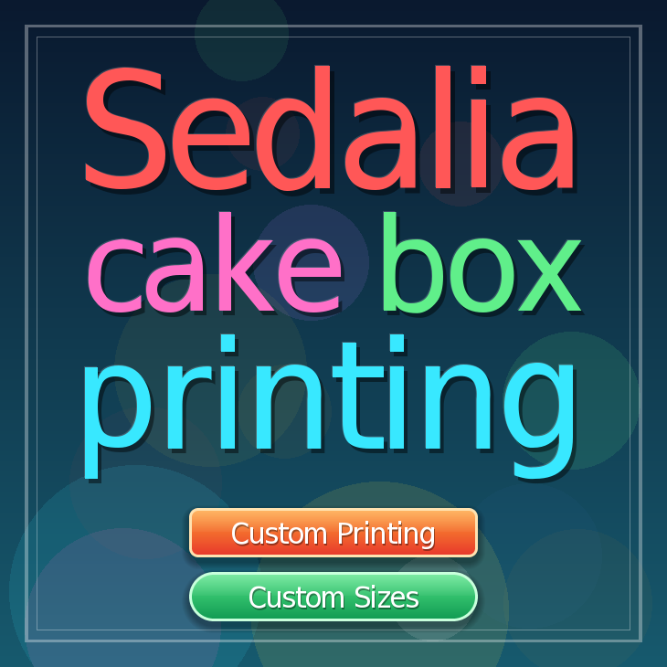 Sedalia cake box printing