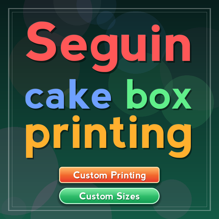 Seguin cake box printing