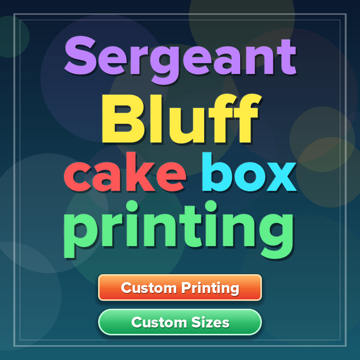 Sergeant Bluff cake box printing