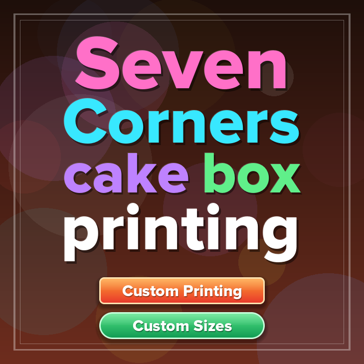 Seven Corners cake box printing