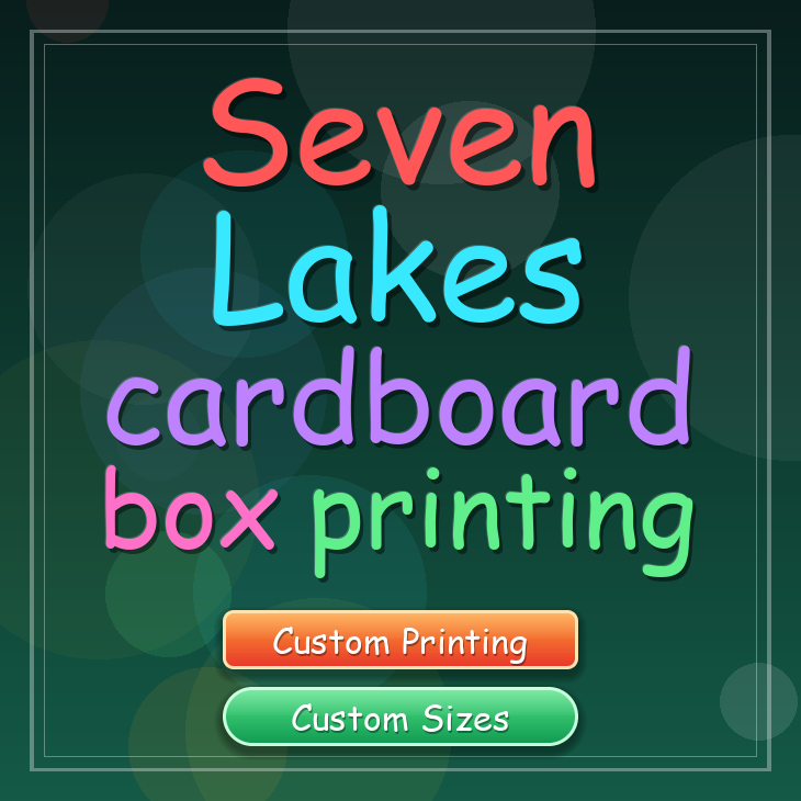 Seven Lakes cardboard box printing