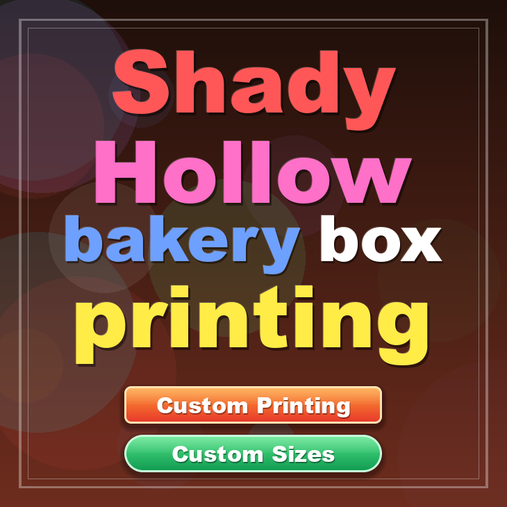 Shady Hollow bakery box printing