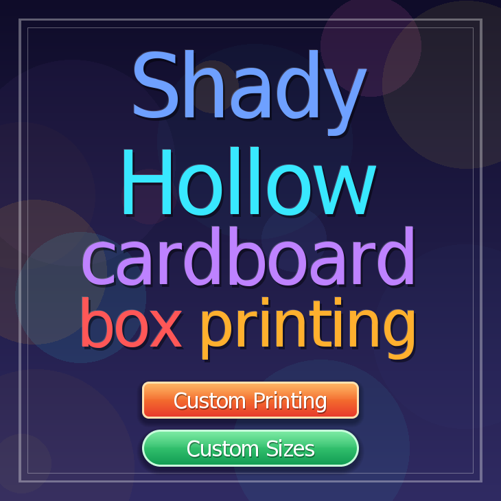 Shady Hollow cardboard box printing