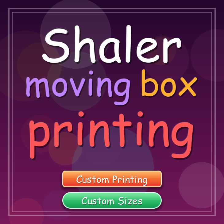 Shaler moving box printing
