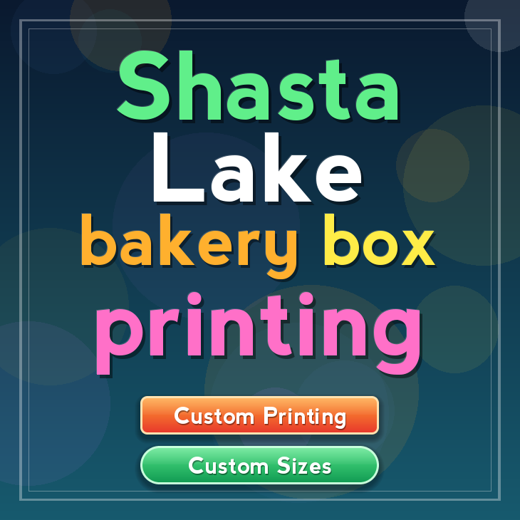 Shasta Lake bakery box printing