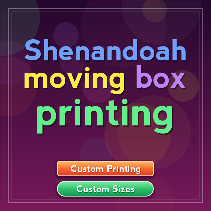 Shenandoah moving box printing