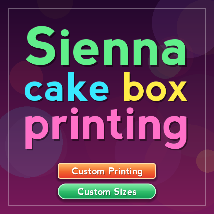 Sienna cake box printing