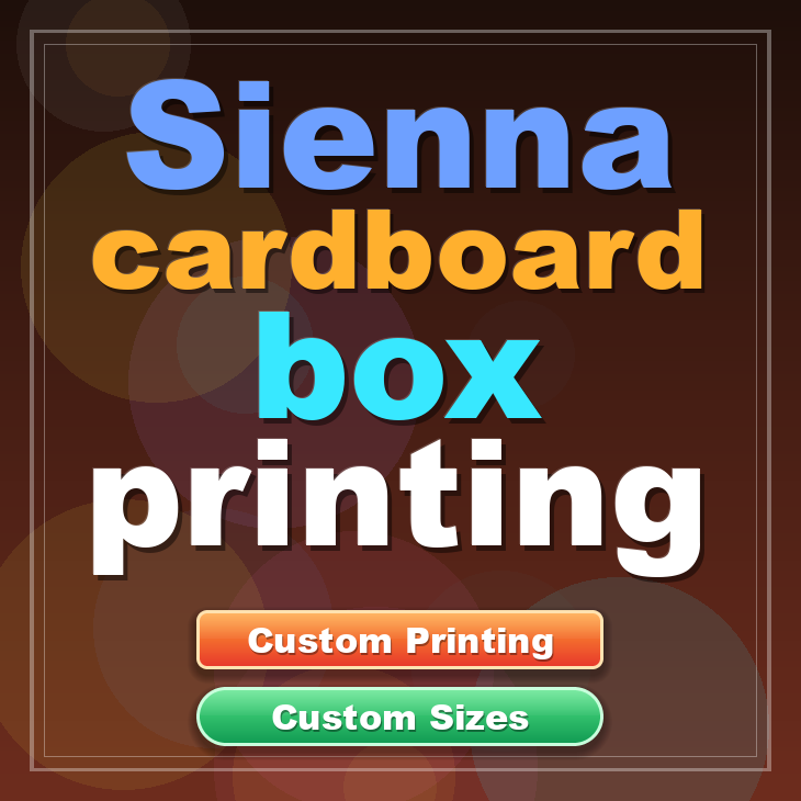 Sienna cardboard box printing