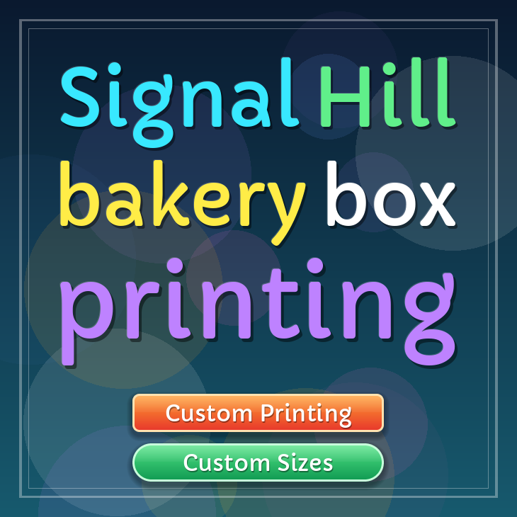 Signal Hill bakery box printing