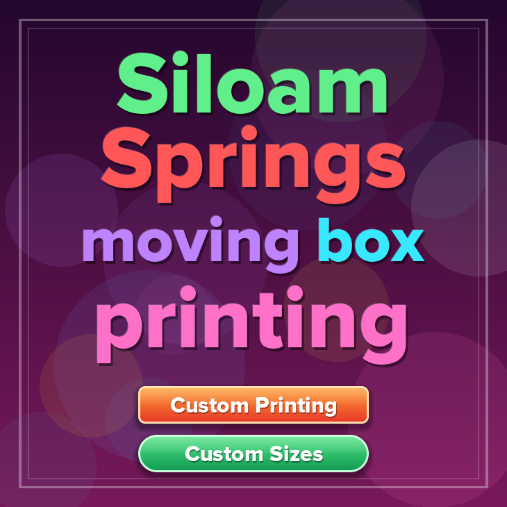 Siloam Springs moving box printing