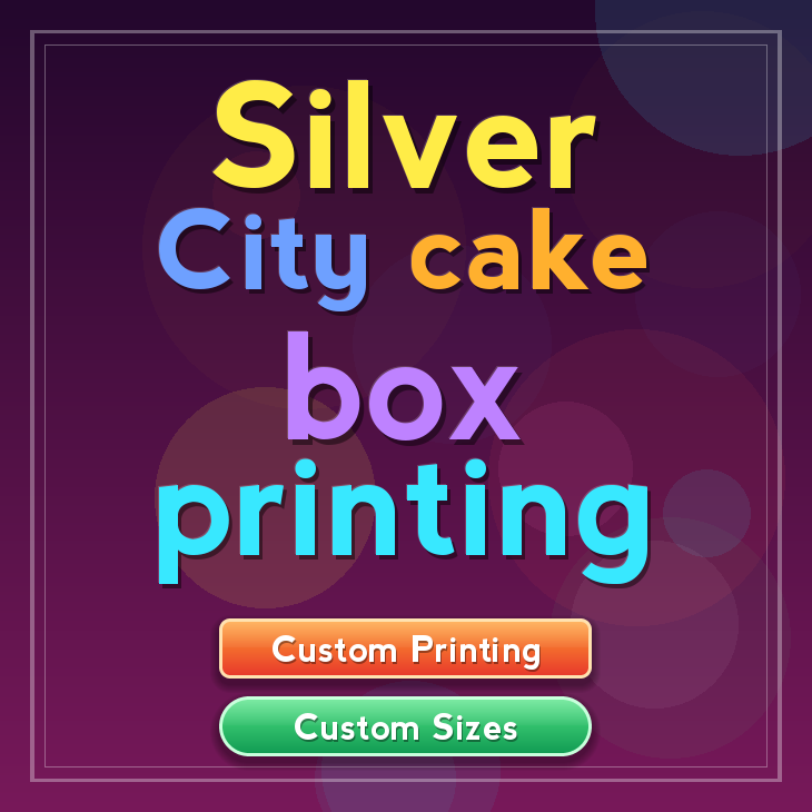 Silver City cake box printing