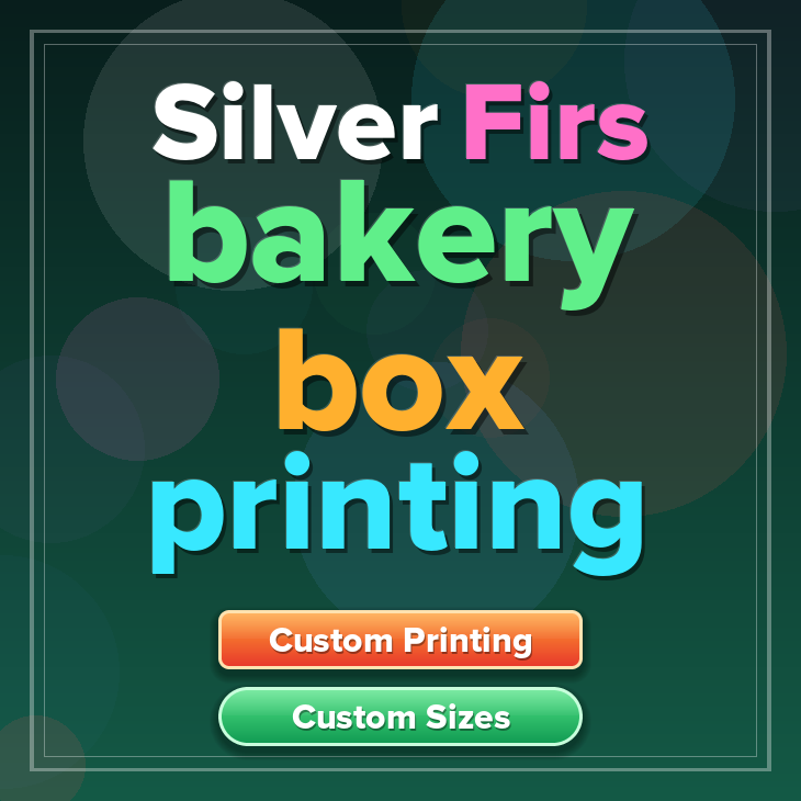 Silver Firs bakery box printing