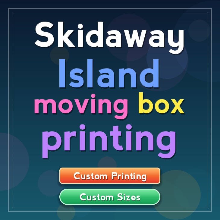 Skidaway Island moving box printing