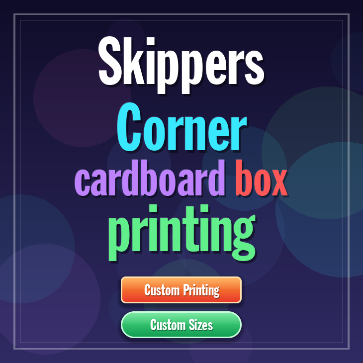 Skippers Corner cardboard box printing