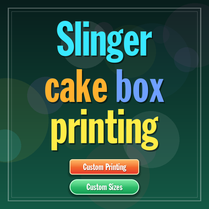 Slinger cake box printing