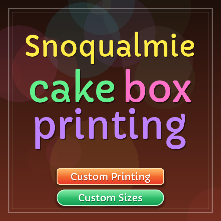 Snoqualmie cake box printing
