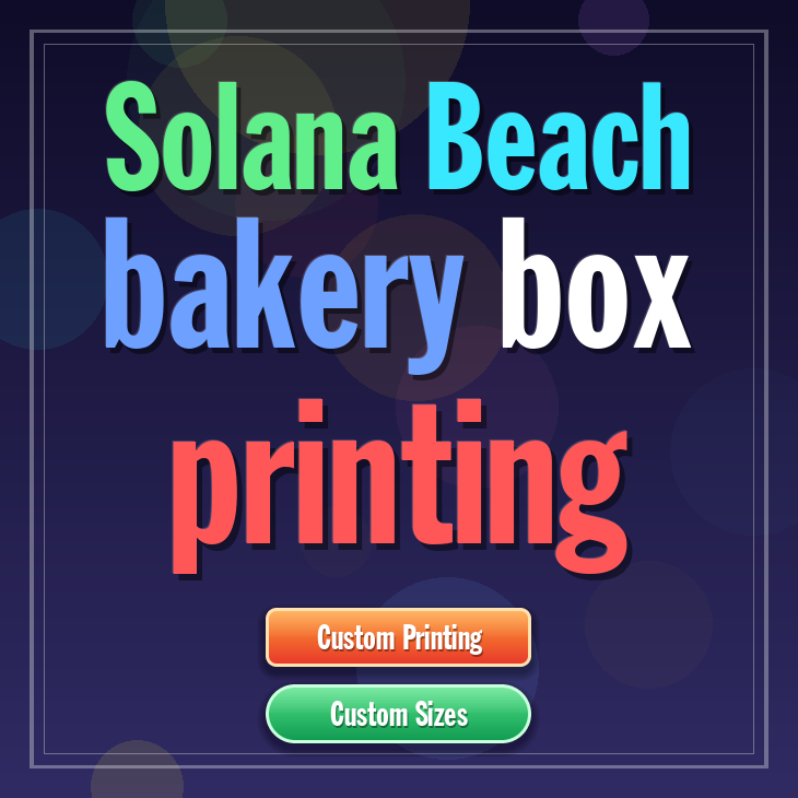 Solana Beach bakery box printing