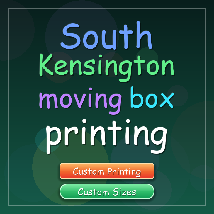 South Kensington moving box printing