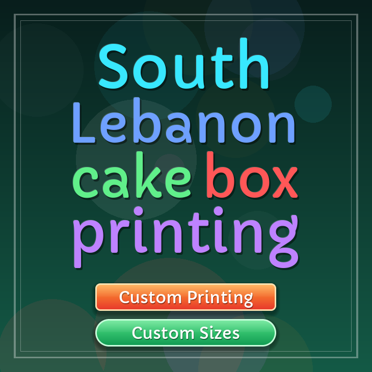 South Lebanon cake box printing
