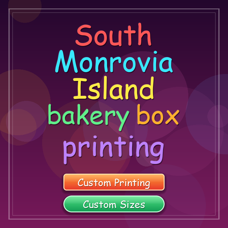 South Monrovia Island bakery box printing